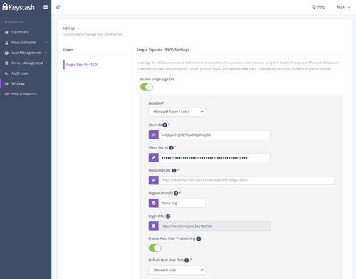 Configure Single Sign-on SSO with Microsoft Azure Entra